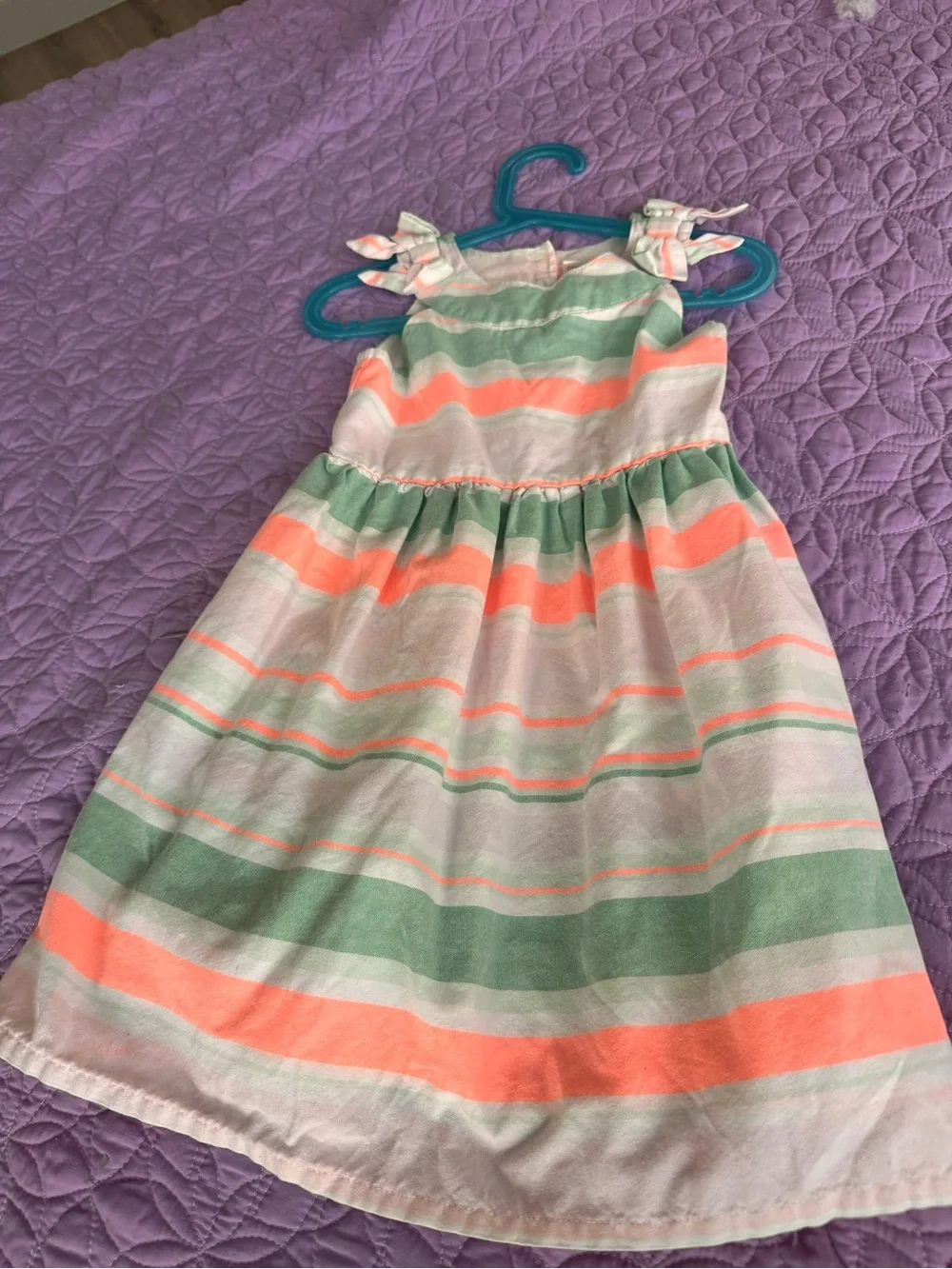 Gymboree Coral and Mint Striped Sundress